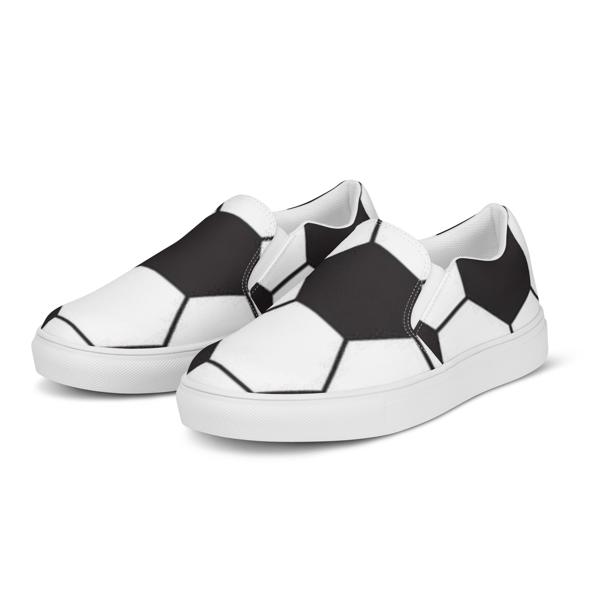 Soccer Ball Men’s slip-on canvas shoes