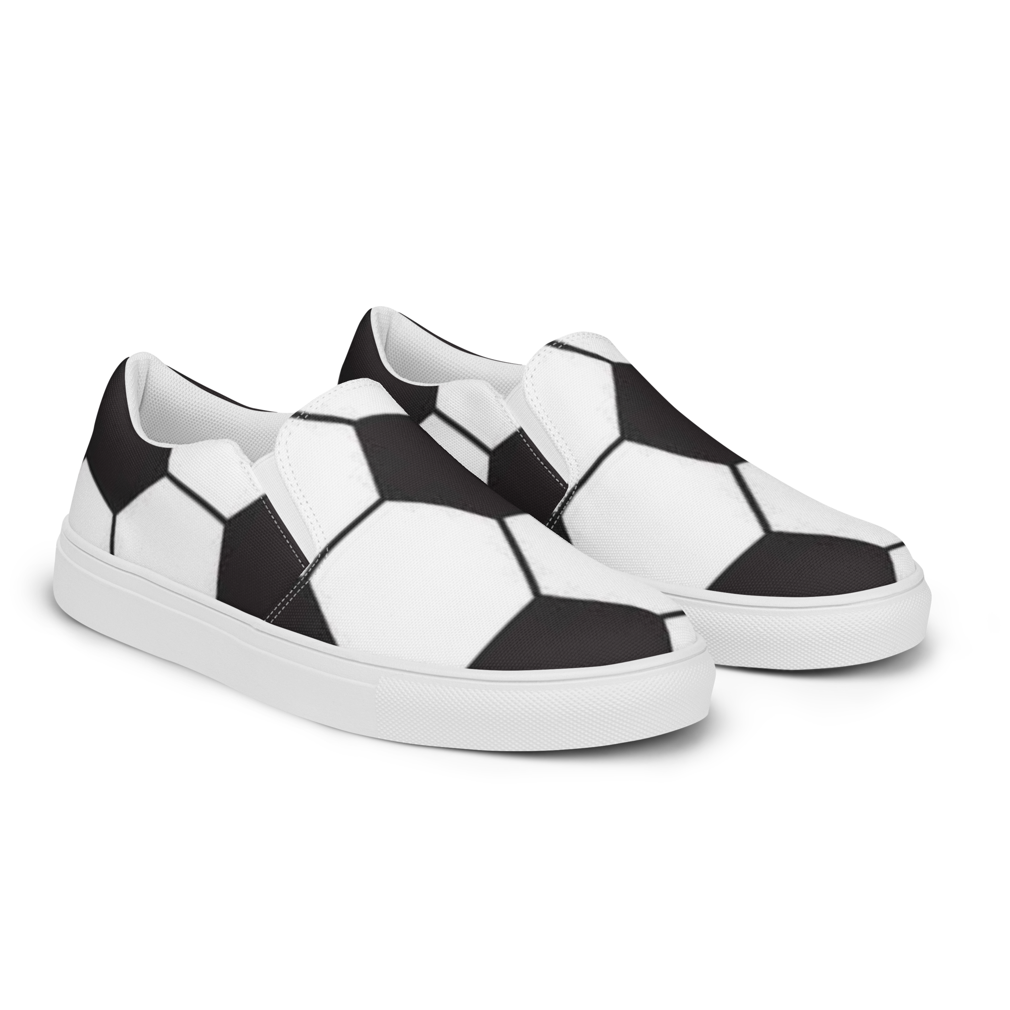 Soccer Ball Men’s slip-on canvas shoes